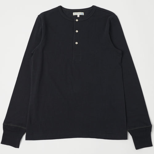 Merz b. Schwanen 'The Originals' 206 Long Sleeve Henley - Charcoal