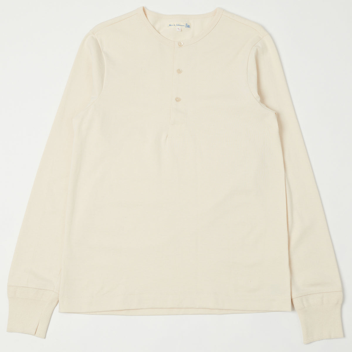 Merz b. Schwanen 'The Originals' 206 Long Sleeve Henley - Nature