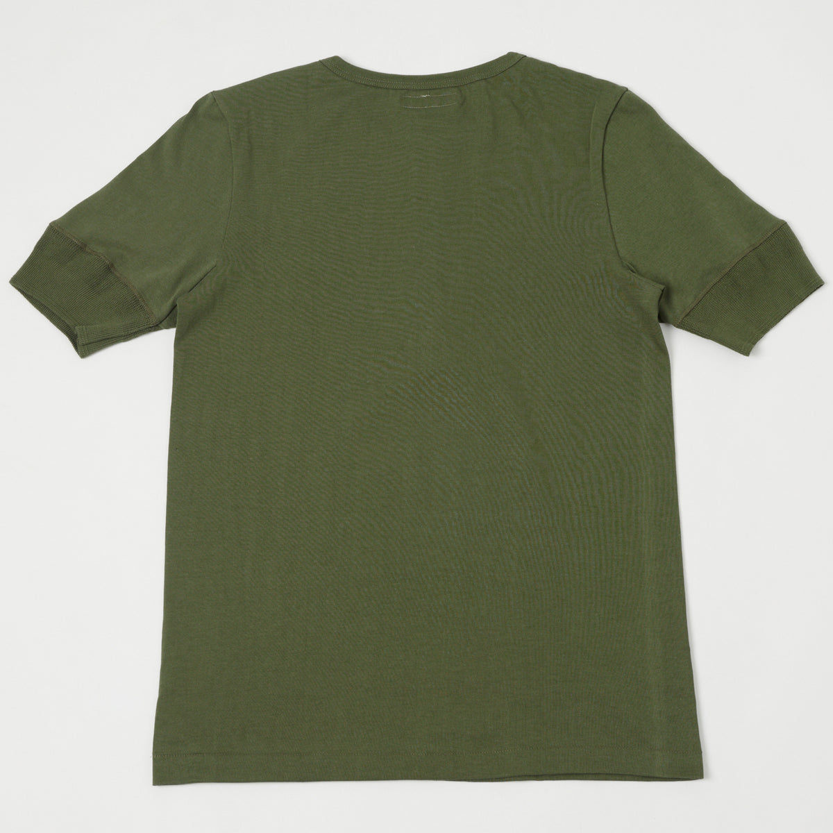 Merz b. Schwanen 'The Originals' 207 Short Sleeve Henley - Army Green