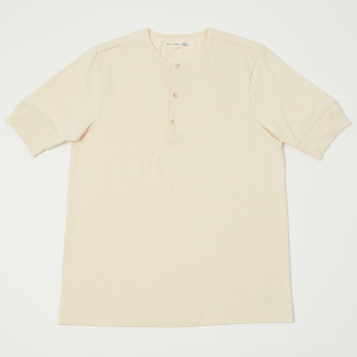 Merz b. Schwanen 'The Originals' 207 Short Sleeve Henley - Nature