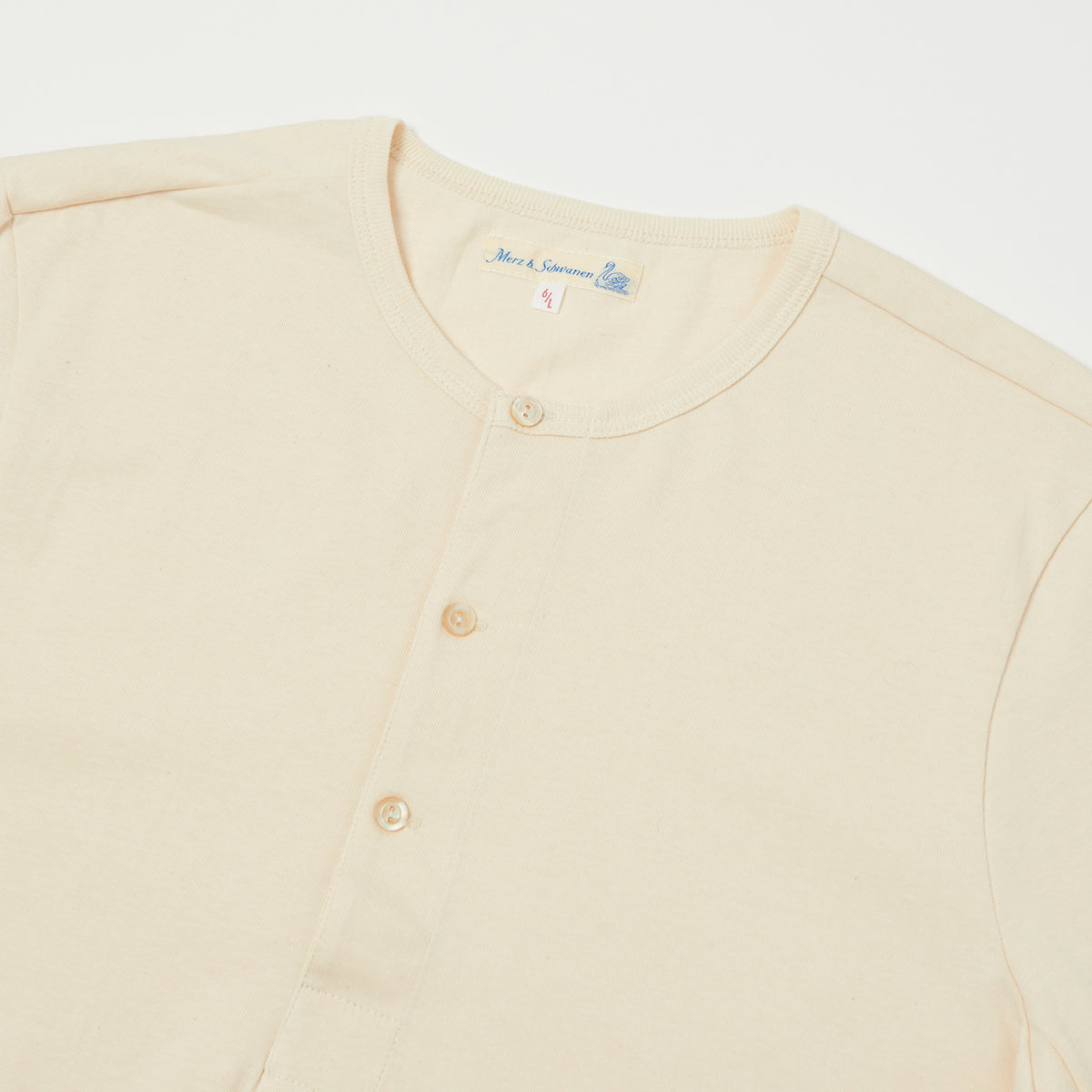 Merz b. Schwanen 'The Originals' 207 Short Sleeve Henley - Nature