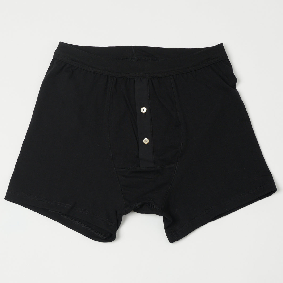 Merz b. Schwanen 'The Originals' 255 Button Fly Boxer Brief - Deep Black