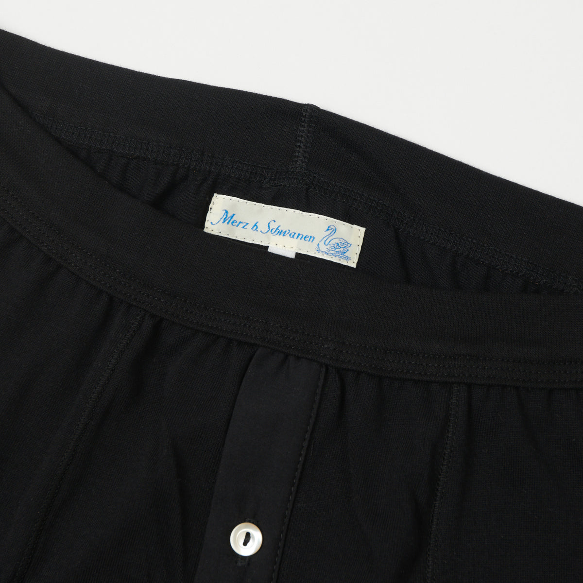 Merz b. Schwanen 'The Originals' 255 Button Fly Boxer Brief - Deep Black