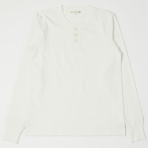 Merz b. Schwanen 'The Originals' 2S04 Heavyweight Long Sleeve Henley - Nature