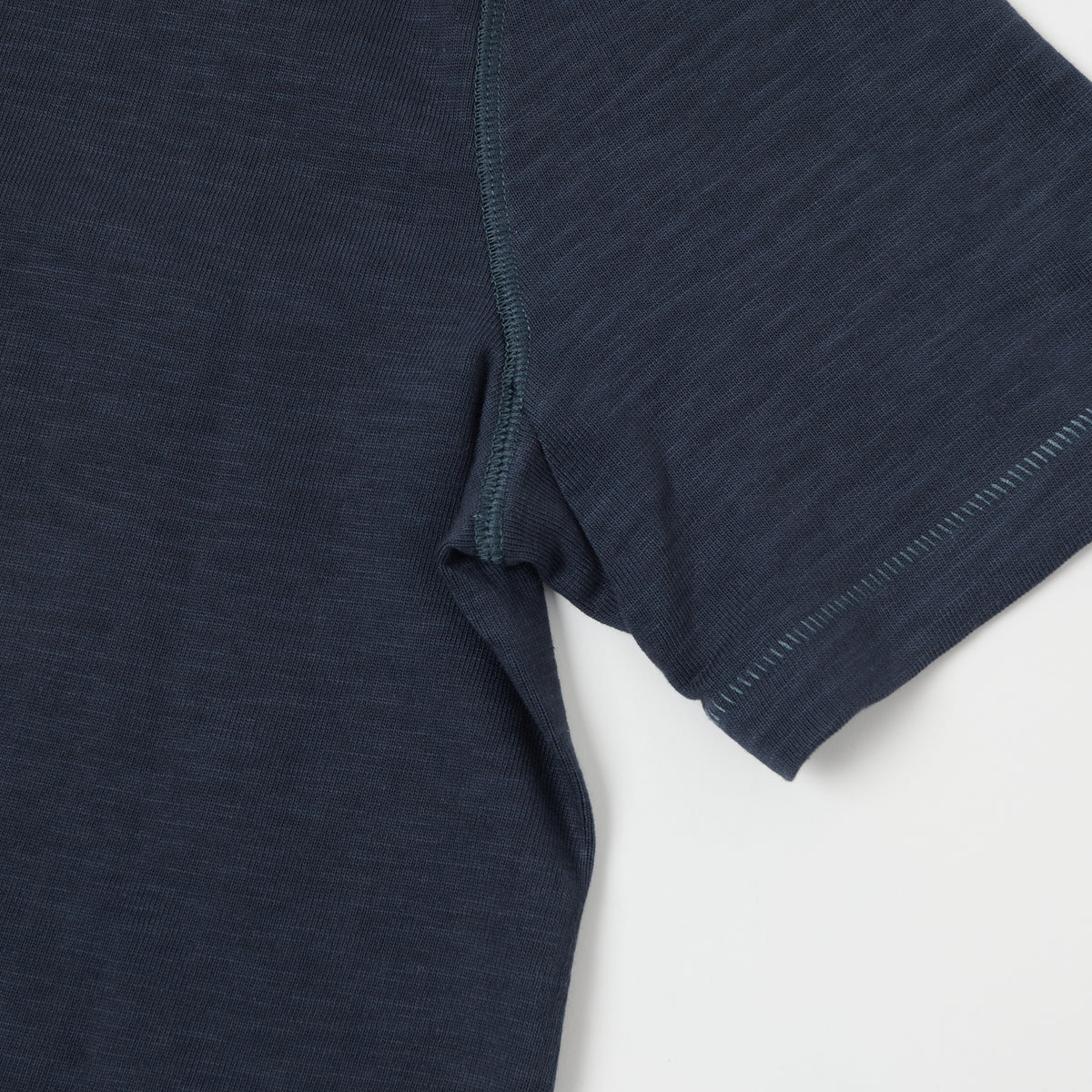 Merz b. Schwanen 'The Originals' 2S04SL Heavyweight Short Sleeve Henley - Navy