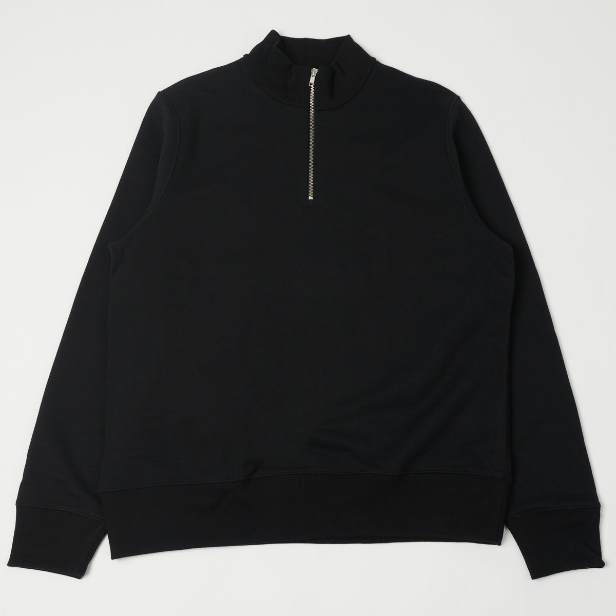 Merz b. Schwanen 'The Originals' 343Z Half Zip Sweatshirt - Deep Black