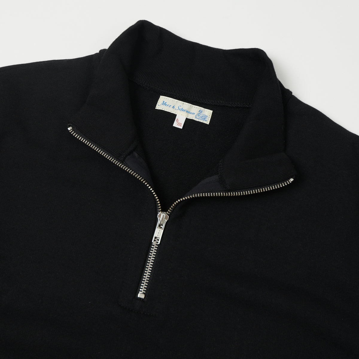 Merz b. Schwanen 'The Originals' 343Z Half Zip Sweatshirt - Deep Black