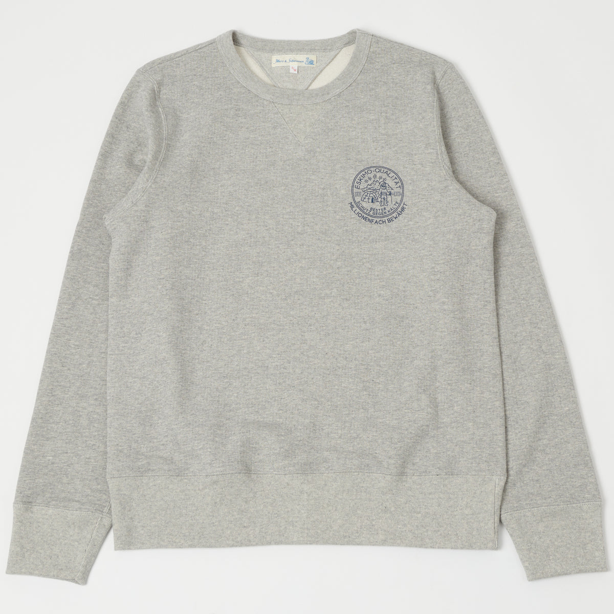 Merz b. Schwanen 'The Originals' 344 Eskimo Print Sweatshirt - Grey Melange