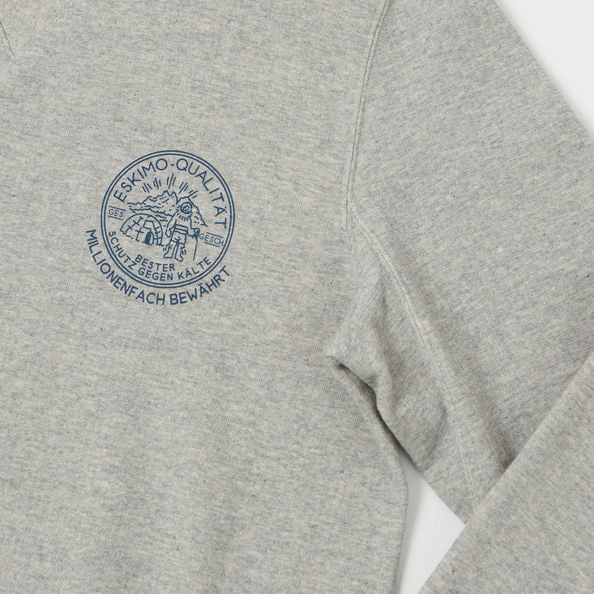 Merz b. Schwanen 'The Originals' 344 Eskimo Print Sweatshirt - Grey Melange
