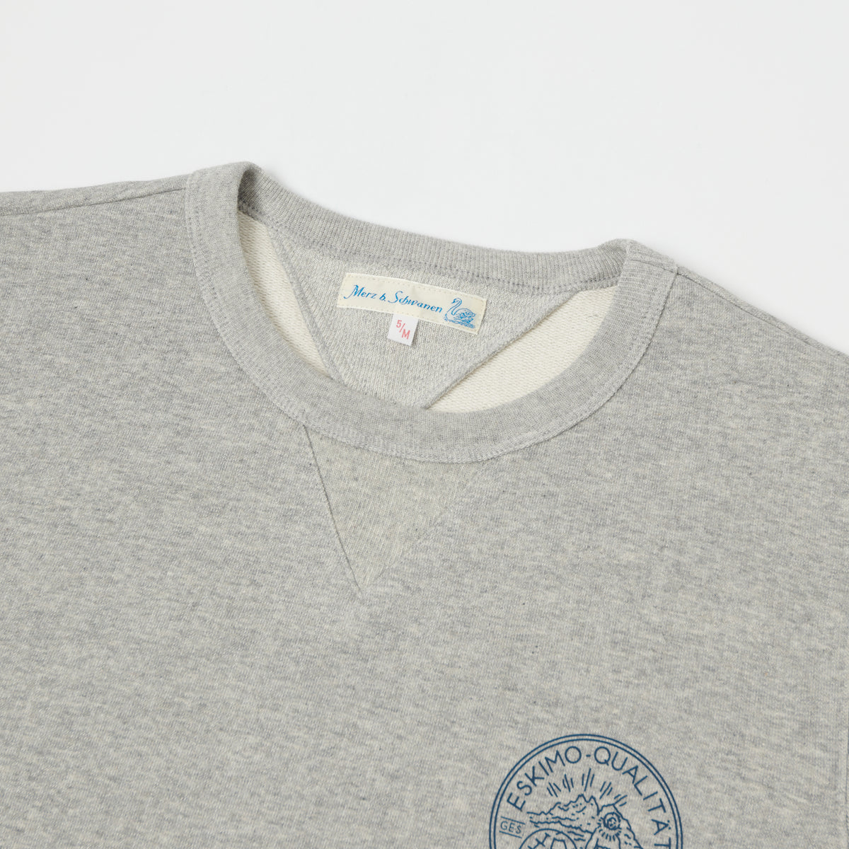 Merz b. Schwanen 'The Originals' 344 Eskimo Print Sweatshirt - Grey Melange