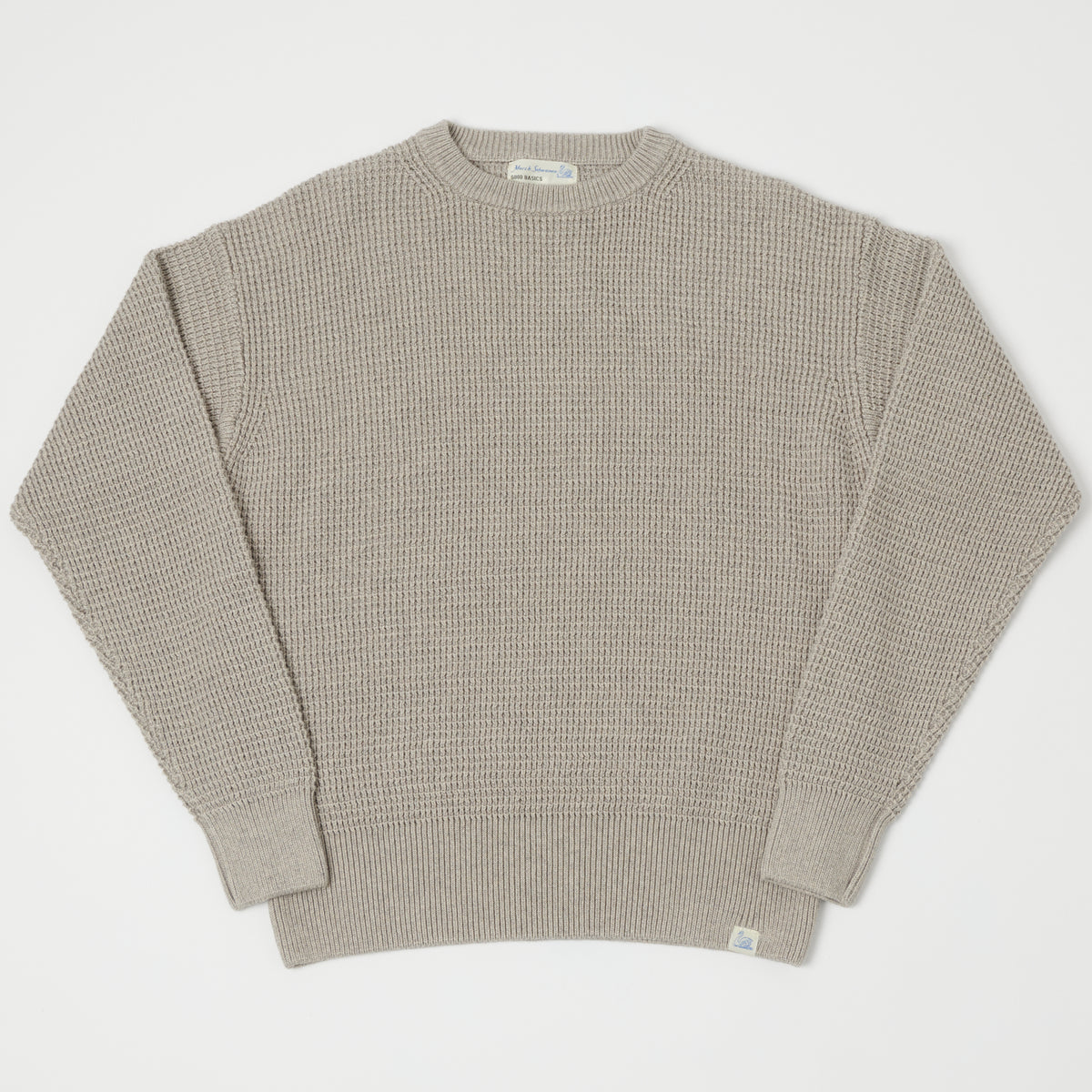 Merz b. Schwanen Waffle Knit Pullover - Grey Melange