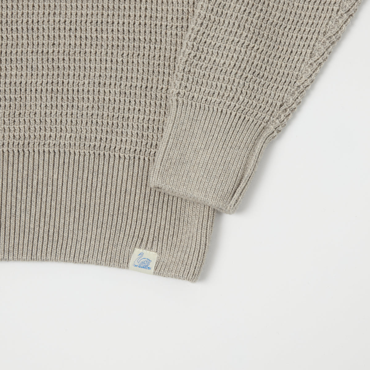 Merz b. Schwanen Waffle Knit Pullover - Grey Melange