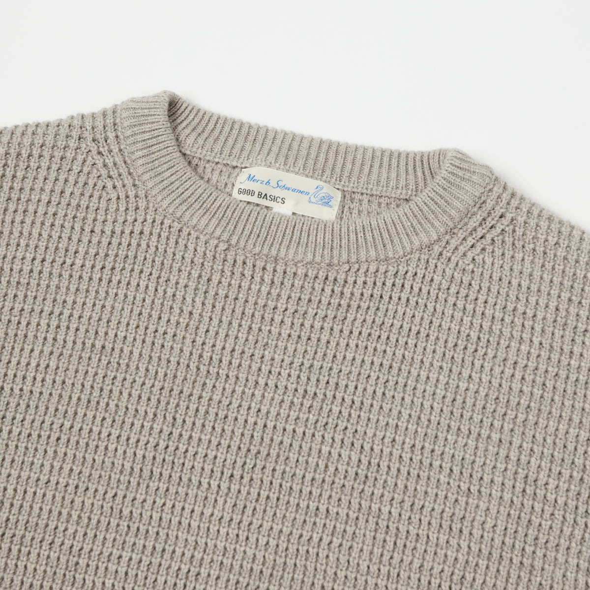 Merz b. Schwanen Waffle Knit Pullover - Grey Melange