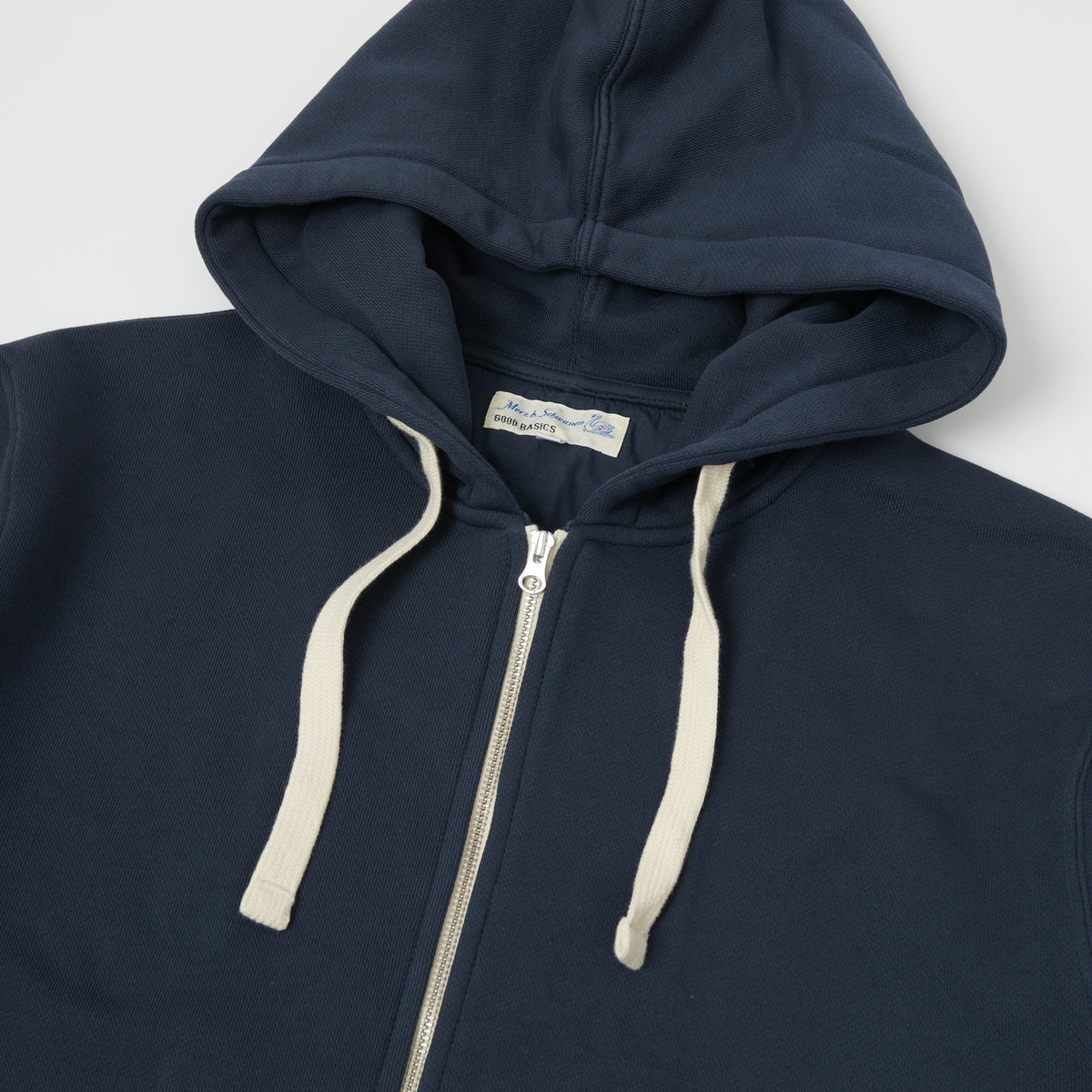 Merz b. Schwanen Full Zip Hoodie - Denim Blue