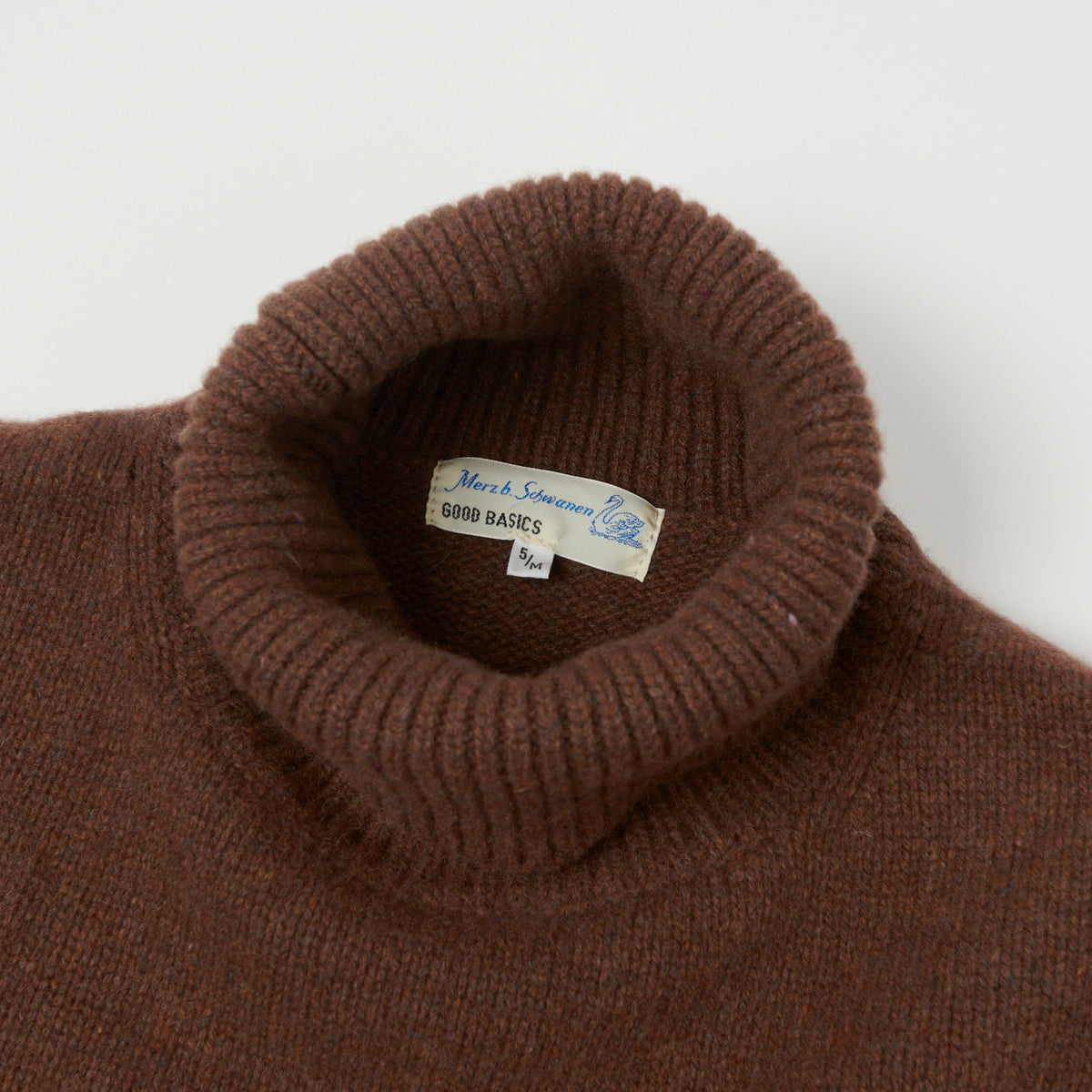 Merz b. Schwanen Wool Cashmere Knit Turtleneck - Chestnut