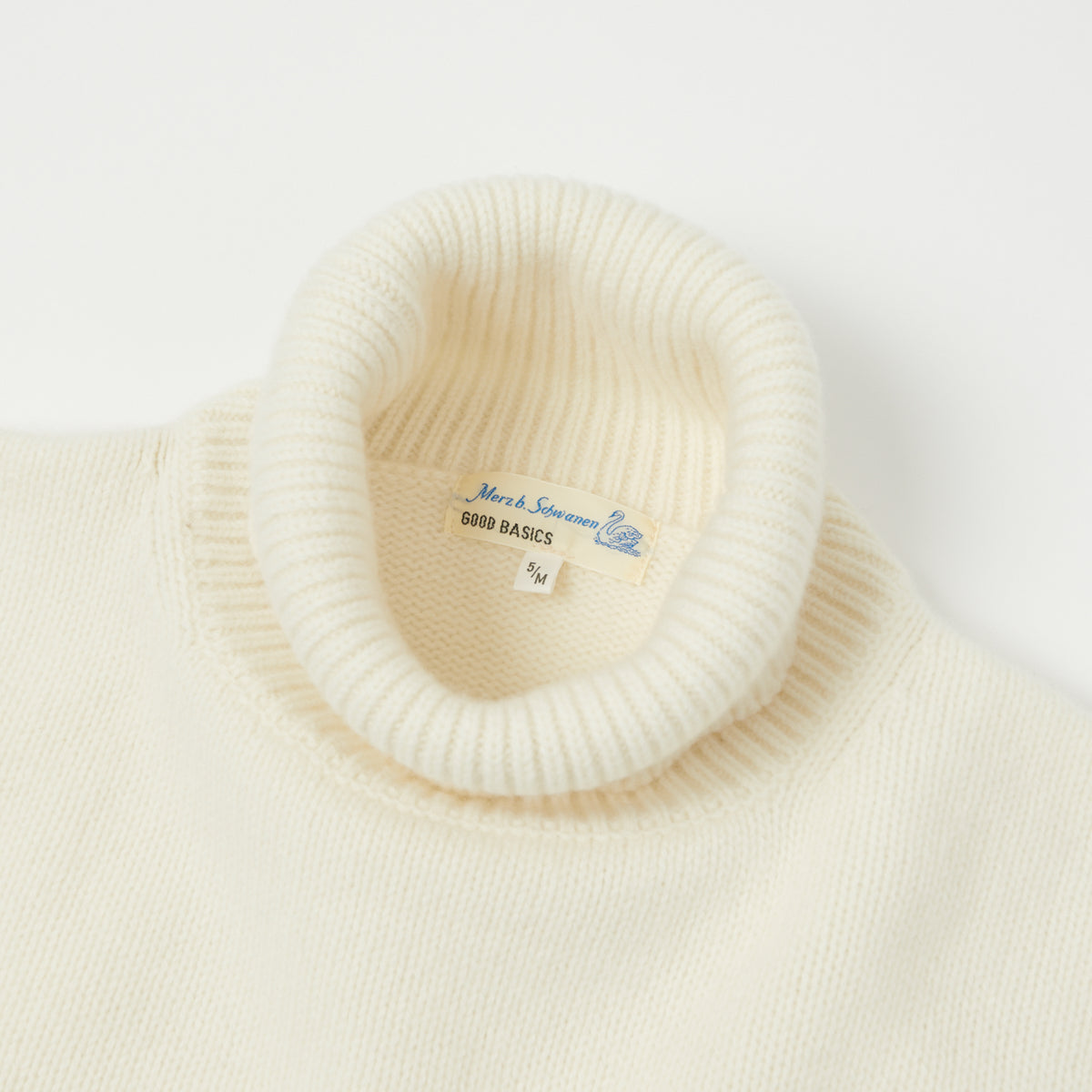Merz b. Schwanen Wool Cashmere Knit Turtleneck - Nature