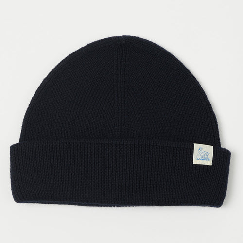 Merz b. Schwanen Classic Wool Beanie - Dark Navy