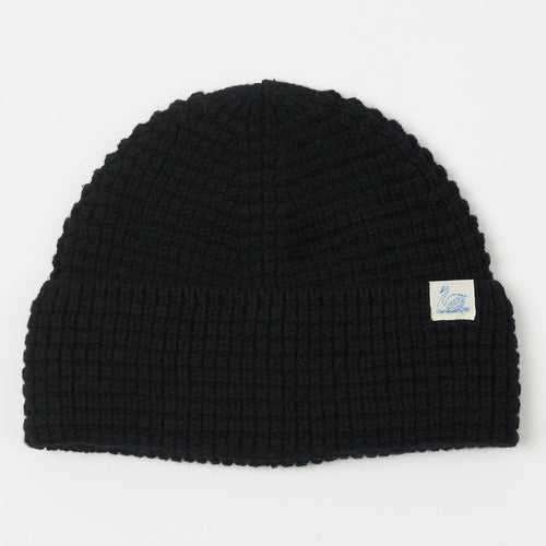 Merz b. Schwanen Waffle Knit Beanie - Deep Black