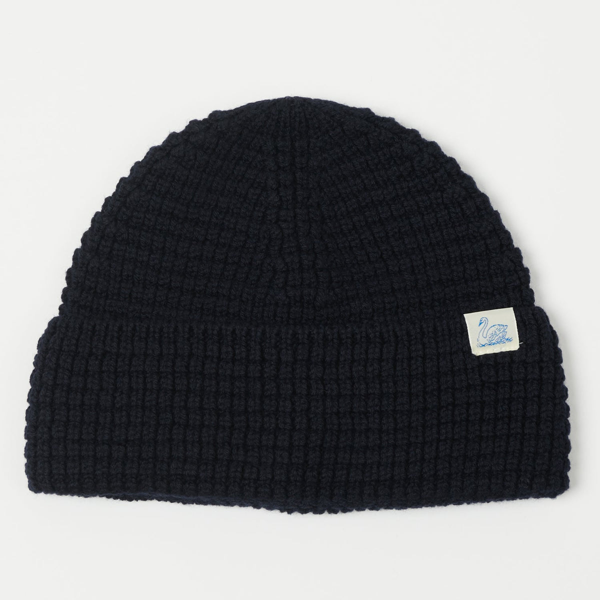 Merz b. Schwanen Waffle Knit Beanie - Dark Navy