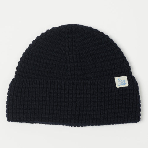 Merz b. Schwanen Waffle Knit Beanie - Dark Navy