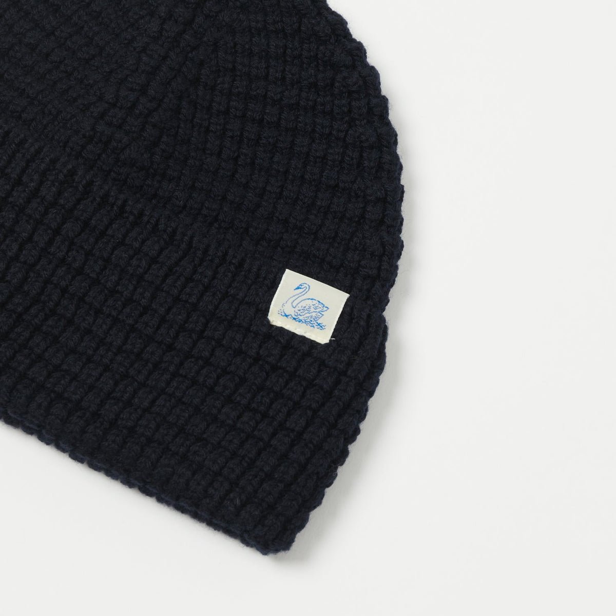 Merz b. Schwanen Waffle Knit Beanie - Dark Navy