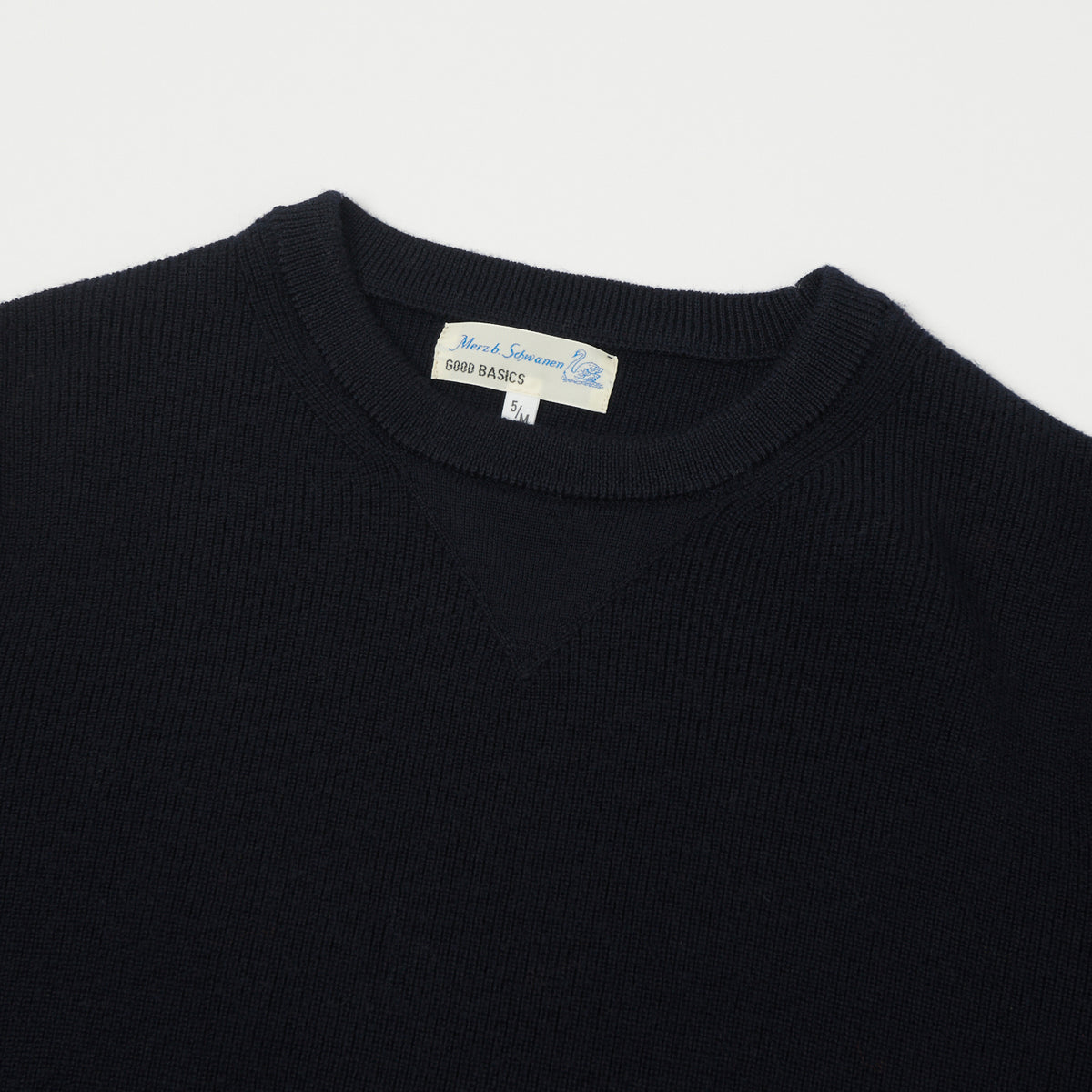 Merz b. Schwanen Ribbed Merino Wool Pullover - Dark Navy