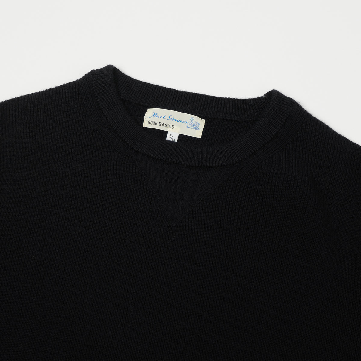Merz b. Schwanen Ribbed Merino Wool Pullover - Deep Black