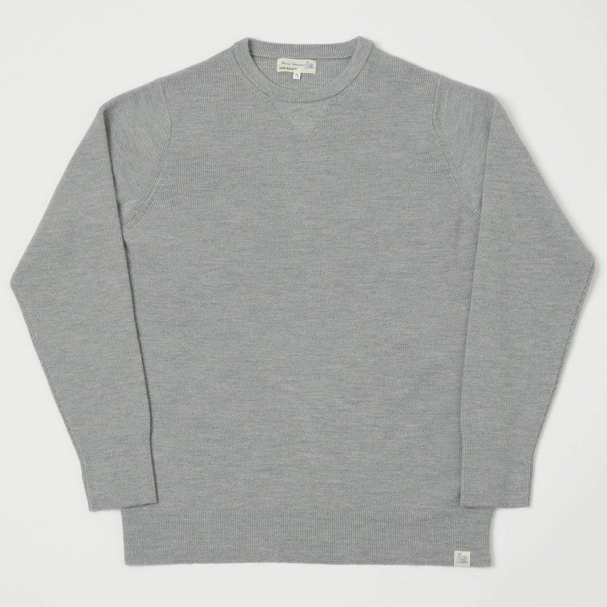Merz b. Schwanen Ribbed Merino Wool Pullover - Grey Mel
