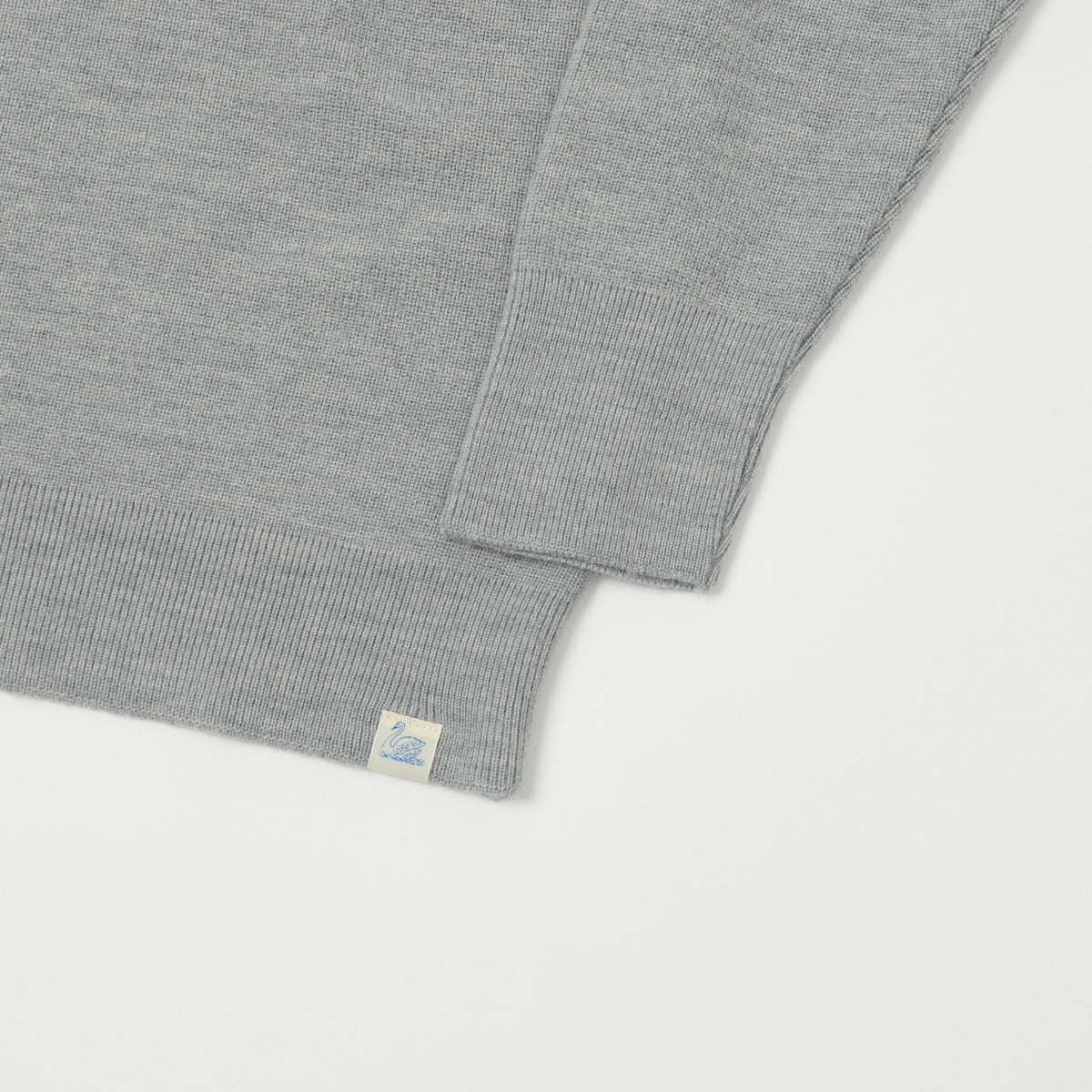 Merz b. Schwanen Ribbed Merino Wool Pullover - Grey Mel