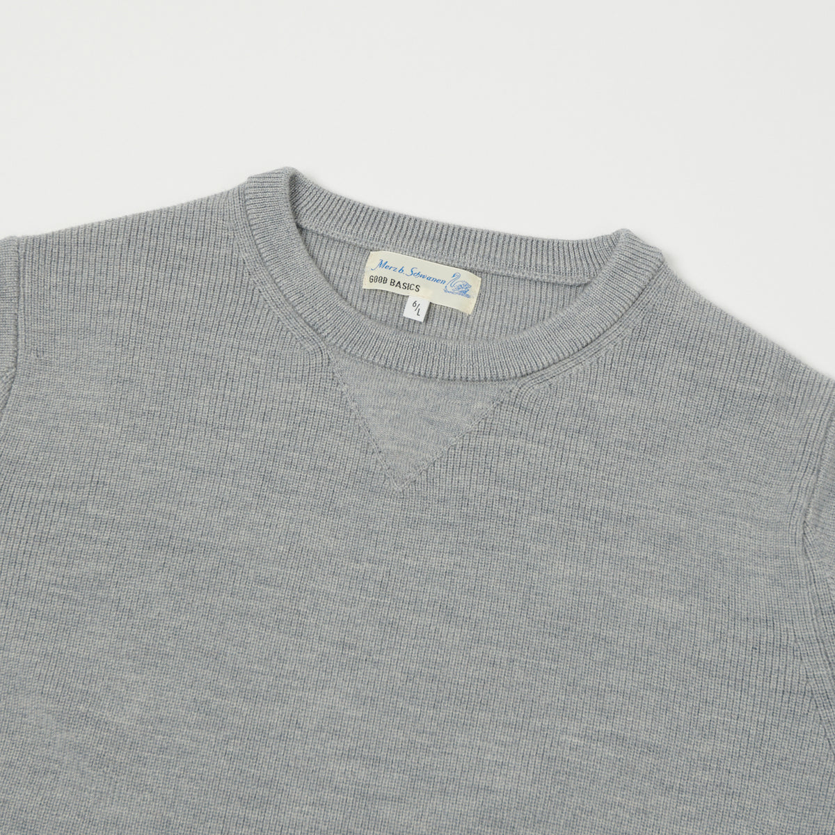Merz b. Schwanen Ribbed Merino Wool Pullover - Grey Mel