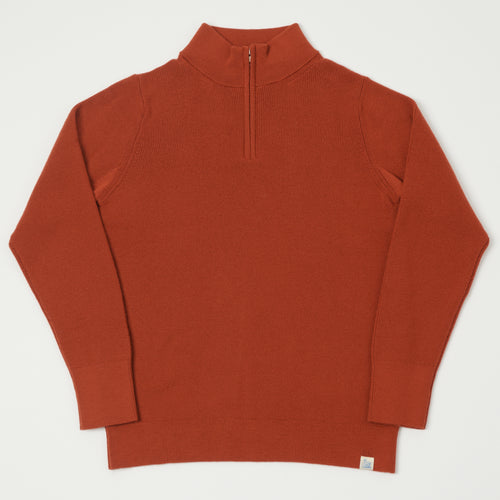 Merz b. Schwanen Merino Wool Quarter Zip Pullover - Clay