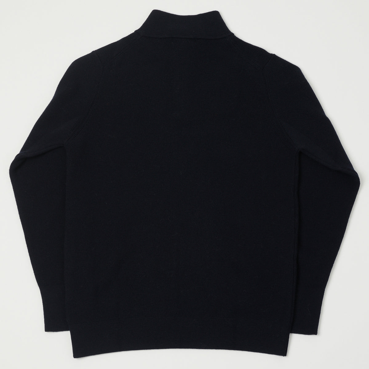 Merz b. Schwanen Merino Wool Quarter Zip Pullover - Dark Navy