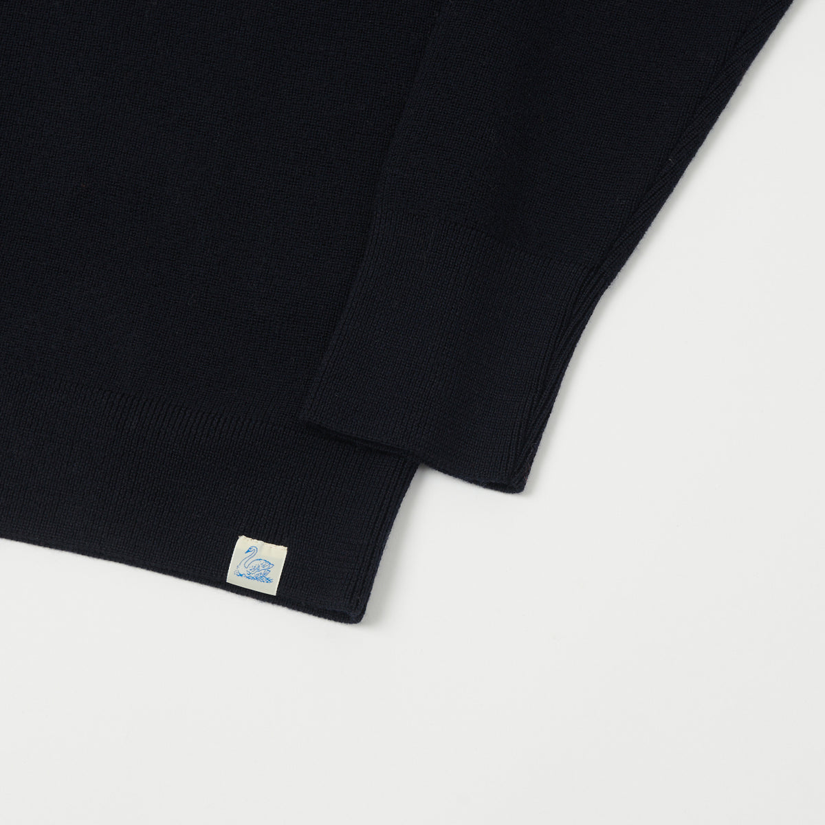 Merz b. Schwanen Merino Wool Quarter Zip Pullover - Dark Navy