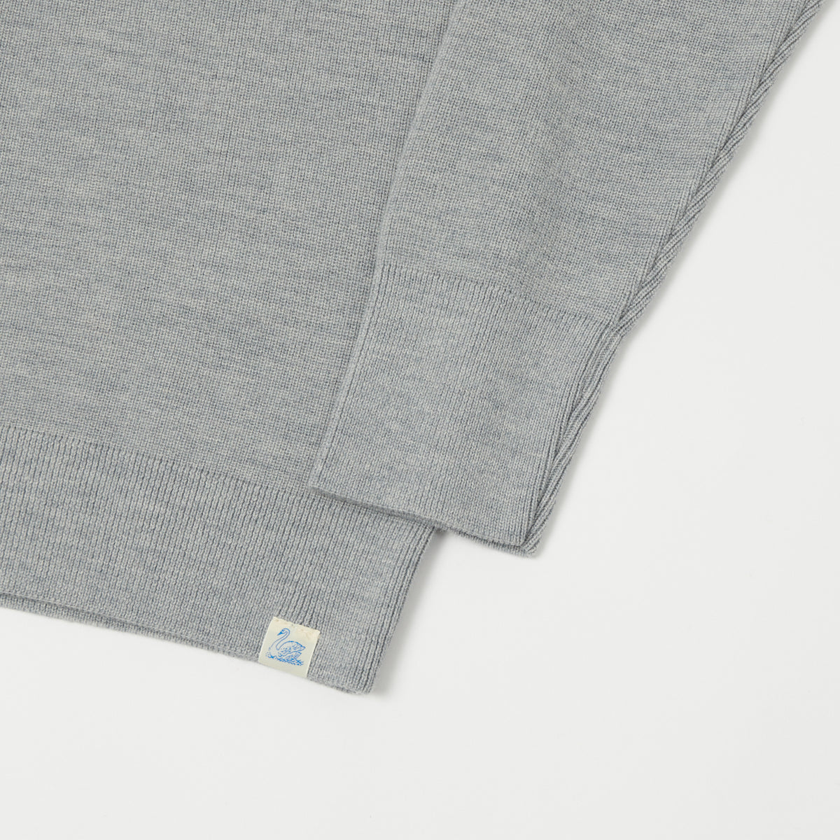 Merz b. Schwanen Merino Wool Quarter Zip Pullover - Grey Marl