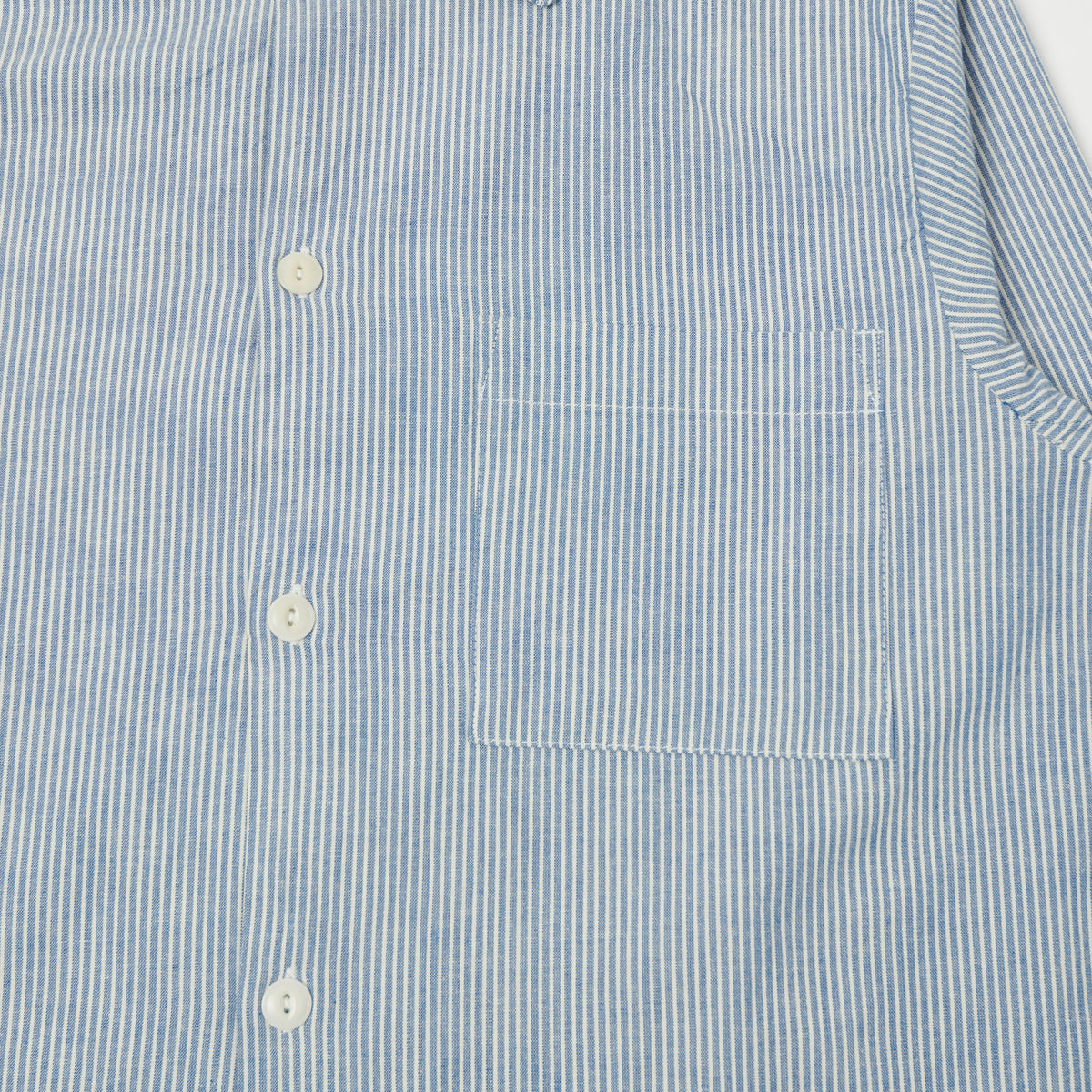 Merz b. Schwanen Pyjama Top - Denim Blue/Natural