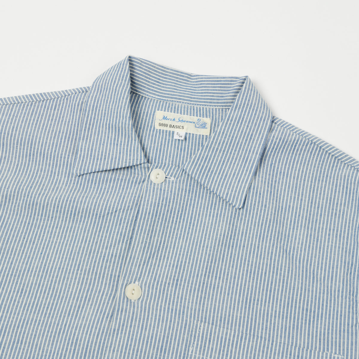 Merz b. Schwanen Pyjama Top - Denim Blue/Natural