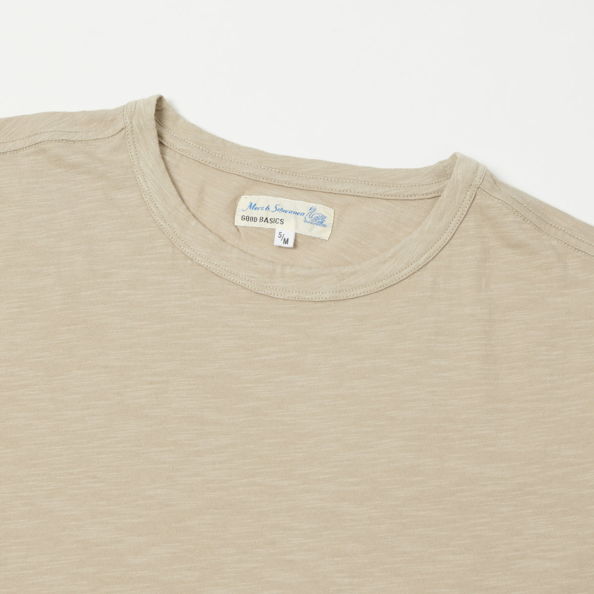 Merz b. Schwanen SCT04 Pima Slub Cotton T-Shirt - Greige