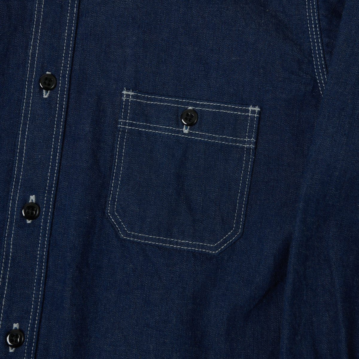 ONI Denim 02105-IDG 'Yokonezu' 10oz Denim Grey Weft Work Shirt - Rinsed