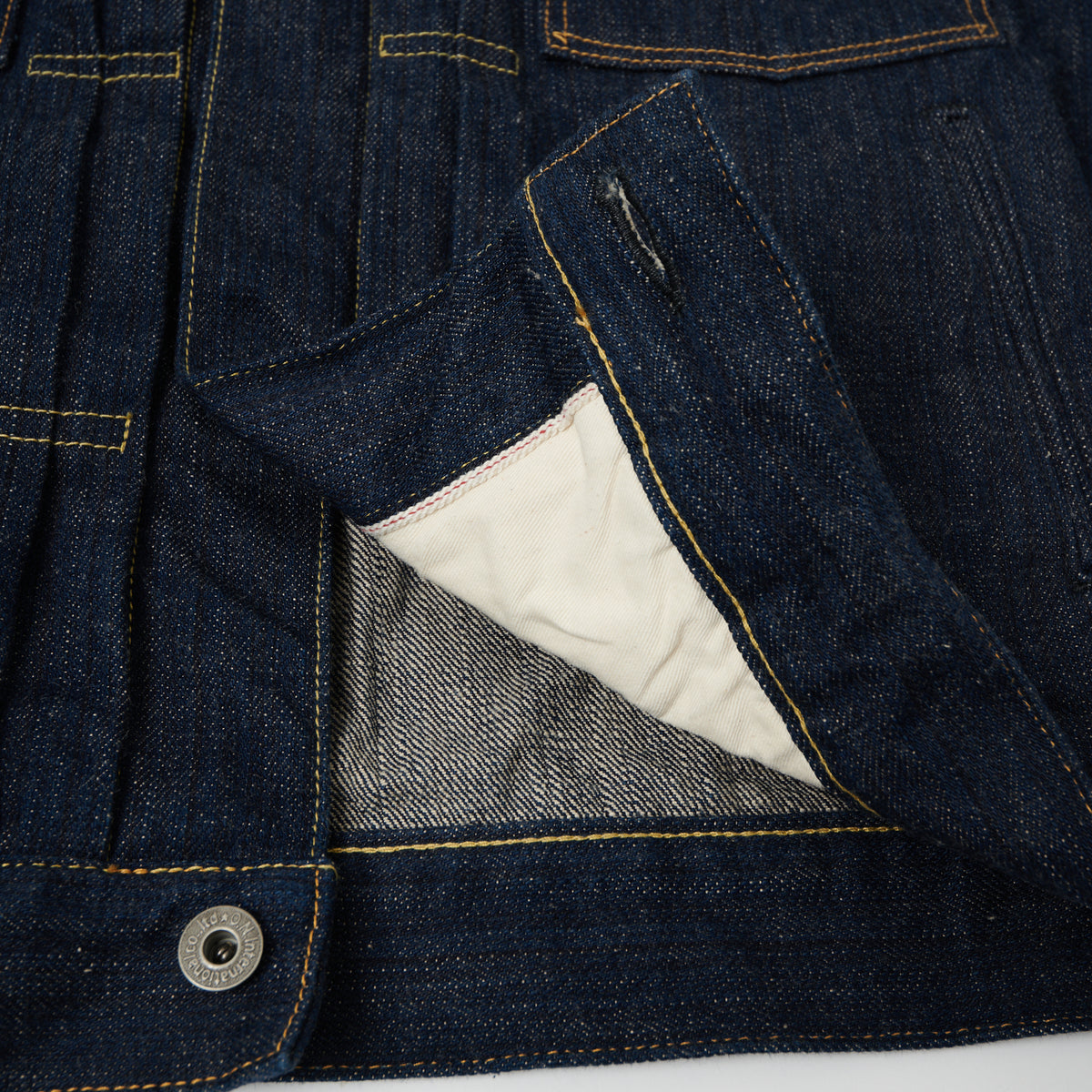 ONI Denim 02506P-SHM 'Kiwami' Semi Hand Made 16oz Type II Denim Jacket - Rinsed