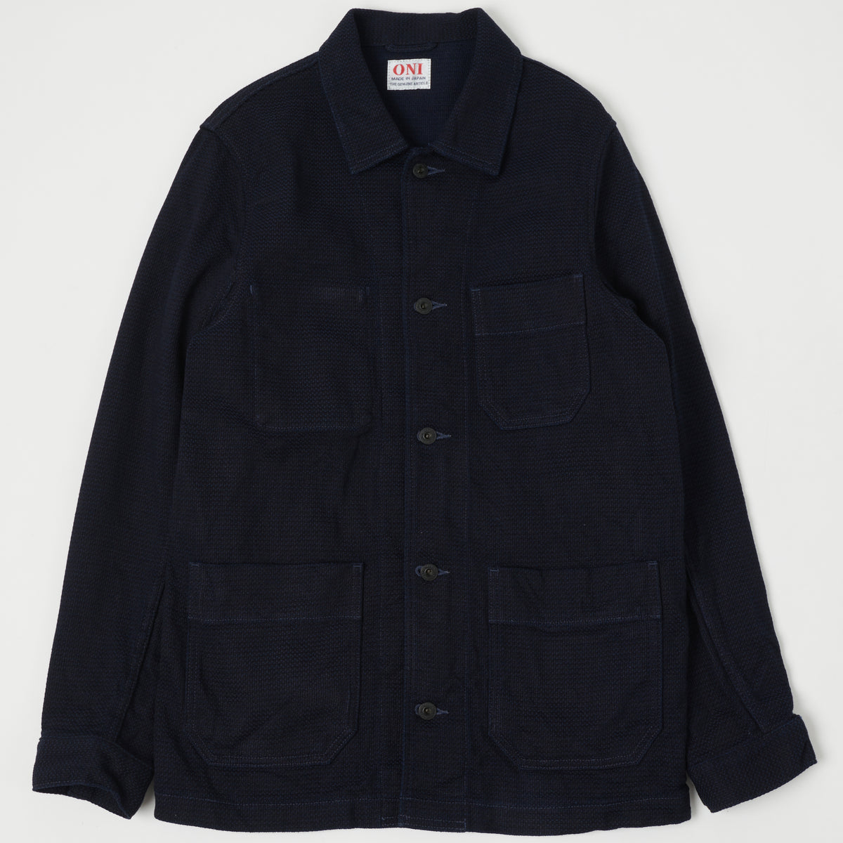 ONI Denim 03100-ID Sashiko Dobby Coverall Jacket - Indigo