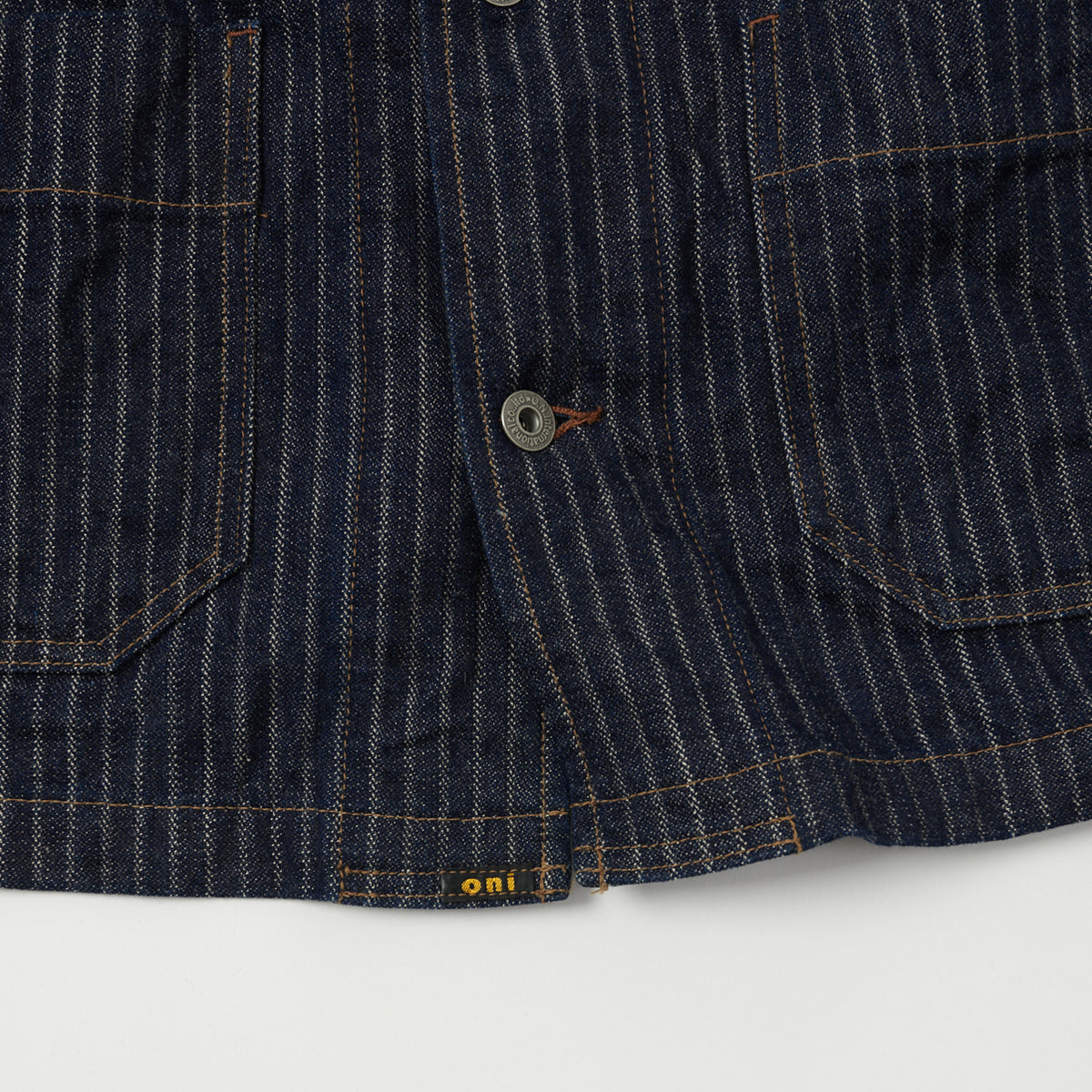 ONI Denim 03101-HJS 12oz Drop Needle Coverall Jacket - One Wash