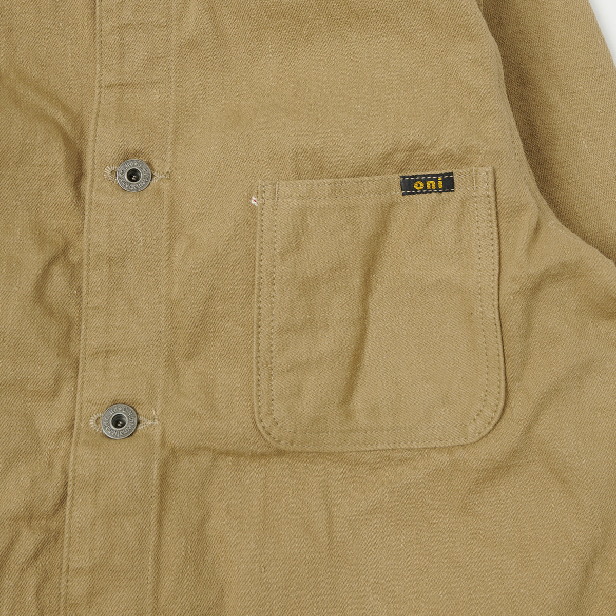 ONI Denim 03501-KHBESF Sulfur Coverall Jacket - Khaki Beige
