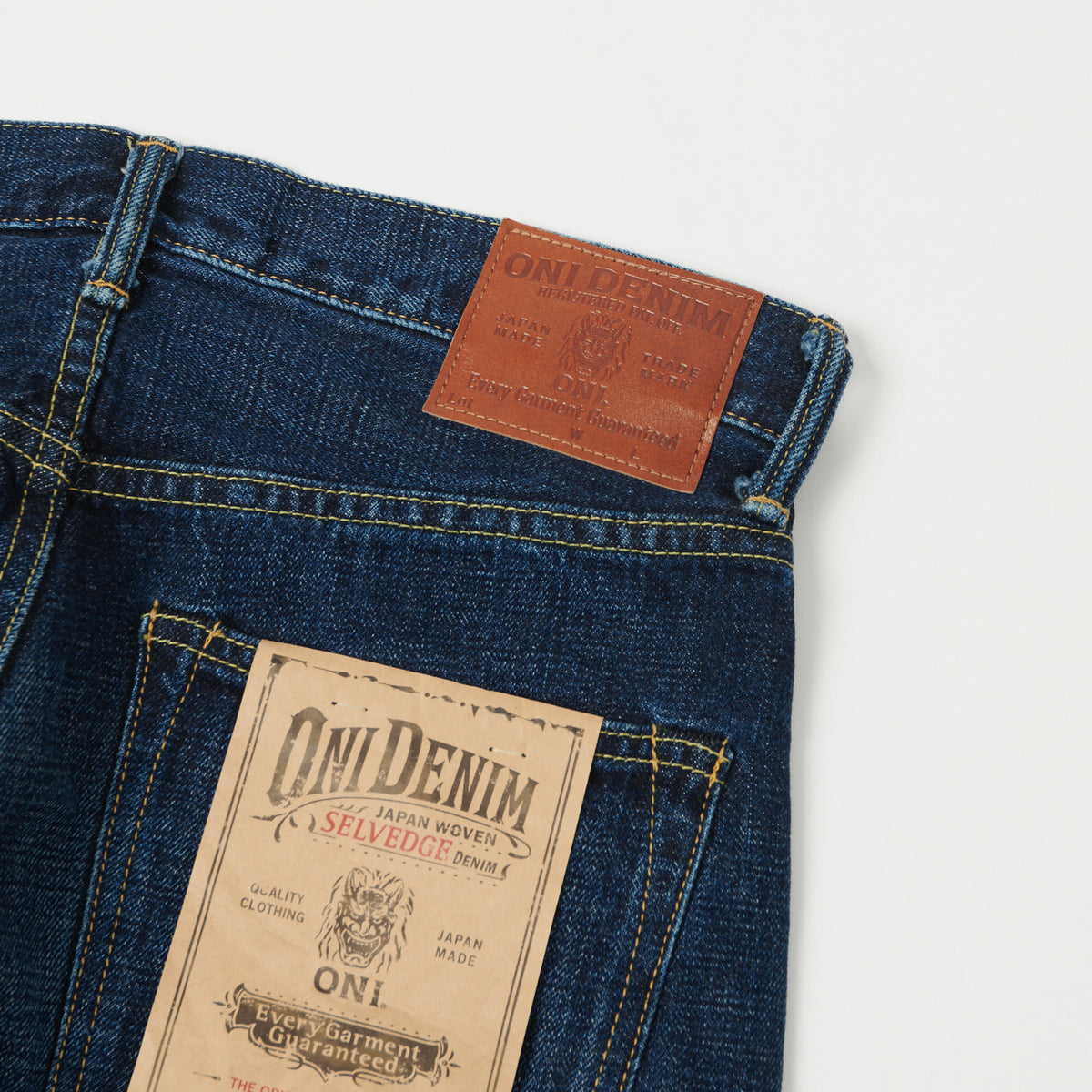 ONI Denim 240 Low Tension 15oz Regular Tapered Jean - 6 Month Used Dark Wash