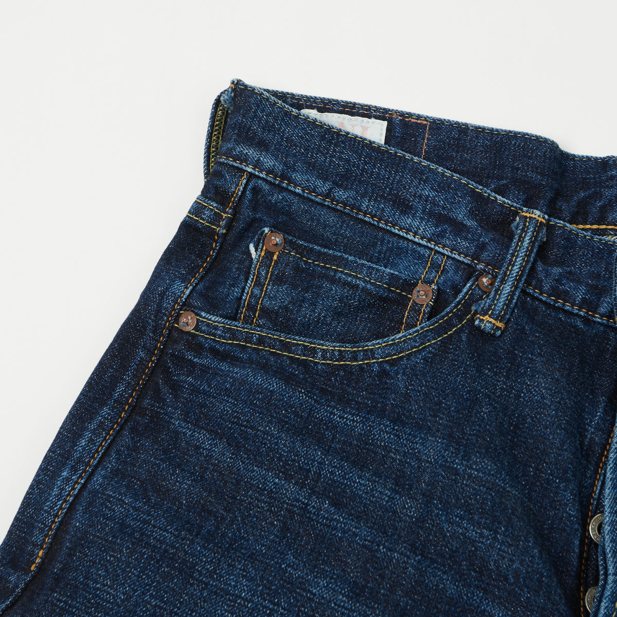 ONI Denim 240 Low Tension 15oz Regular Tapered Jean - 6 Month Used Dark Wash