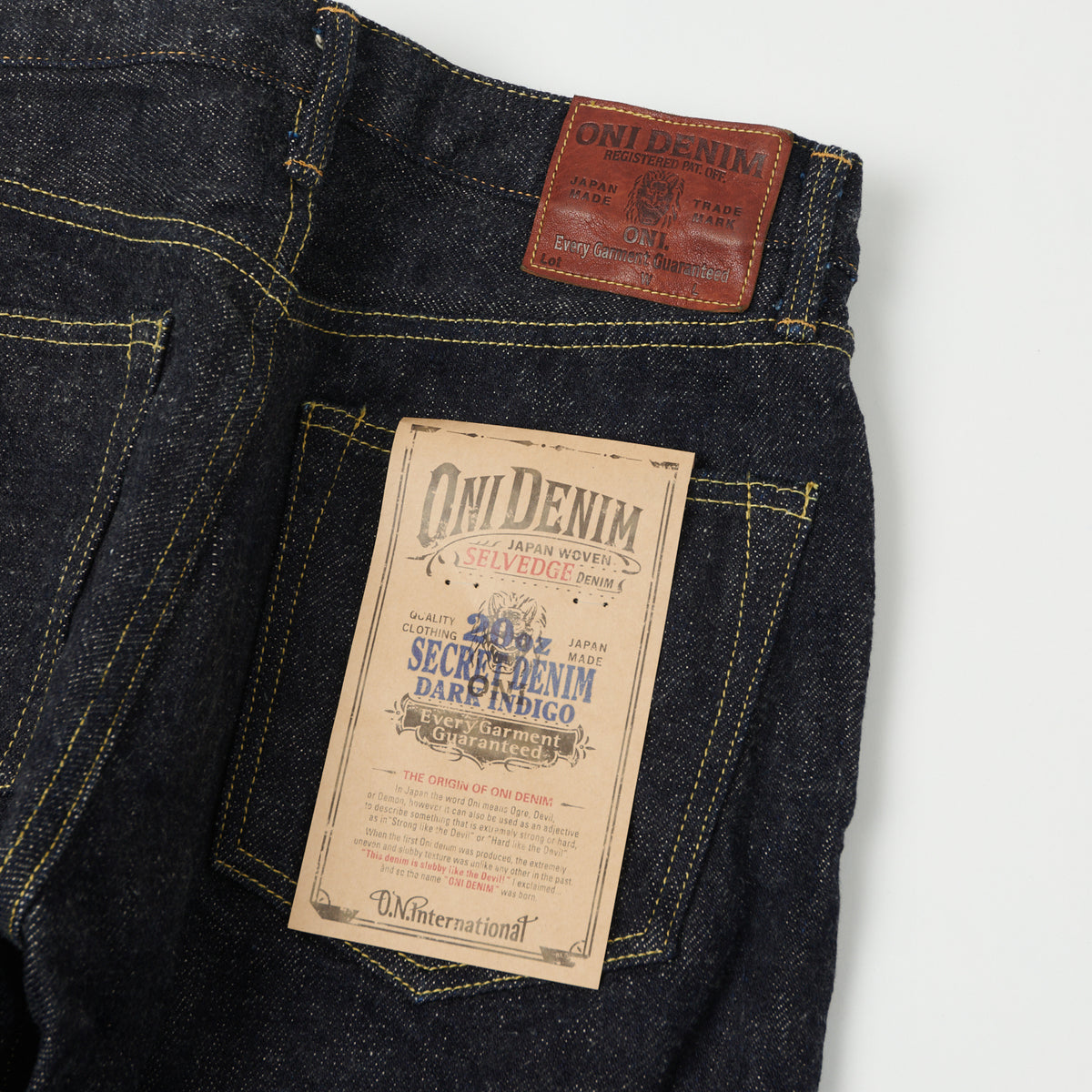 ONI Denim 246-DIZR 20oz 'Dark Indigo Secret Denim' Relaxed Tapered Jean - One Wash