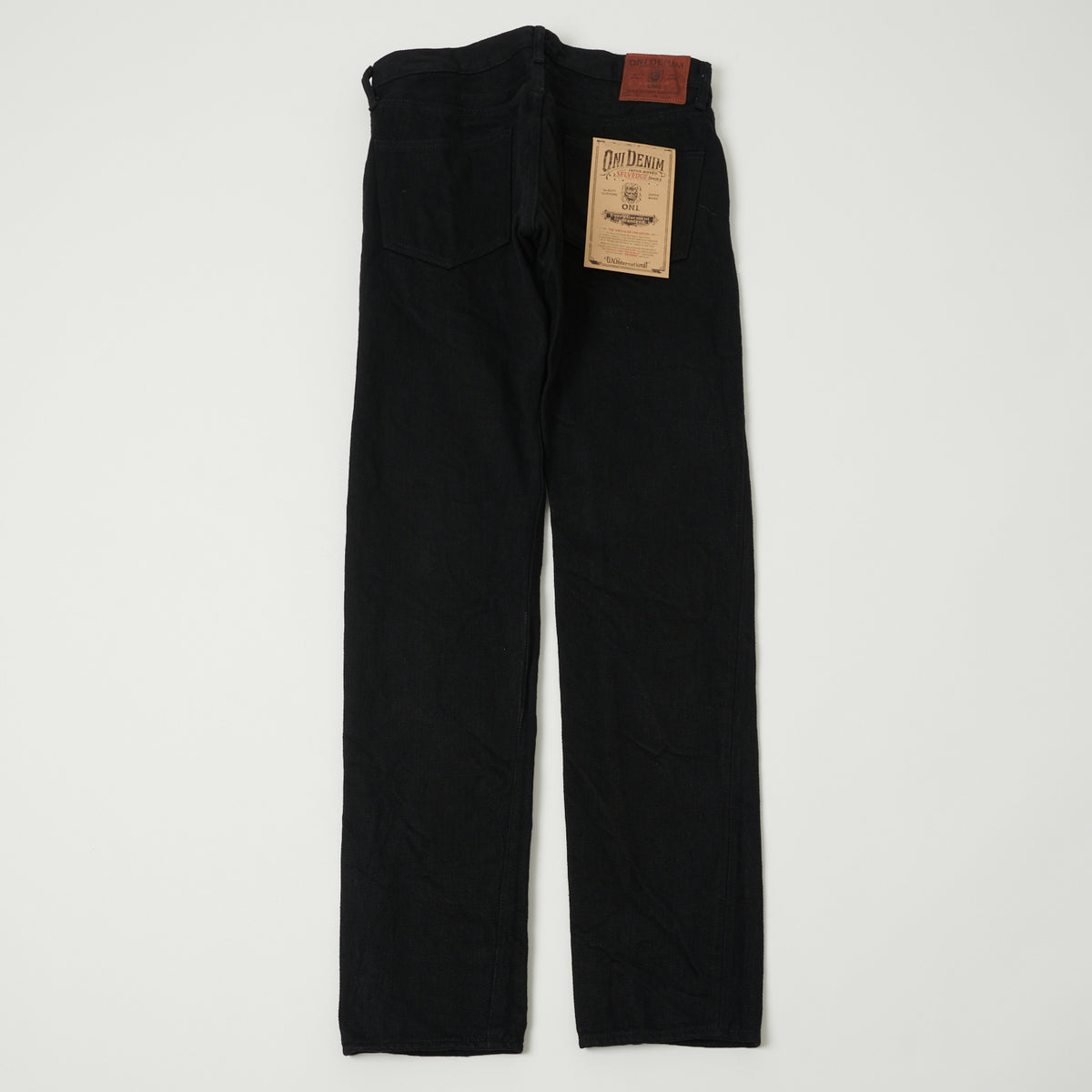ONI Denim 622ZR-BKBK 20oz Secret Denim Relaxed Tapered Jean - One Wash - Black