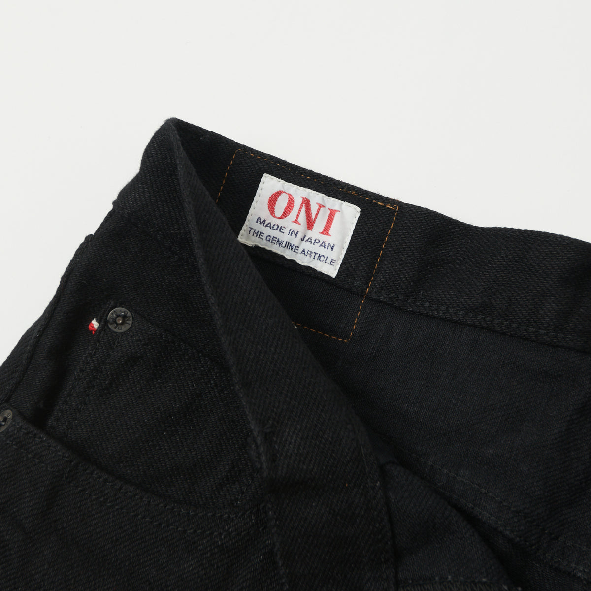 ONI Denim 622ZR-BKBK 20oz Secret Denim Relaxed Tapered Jean - One Wash - Black