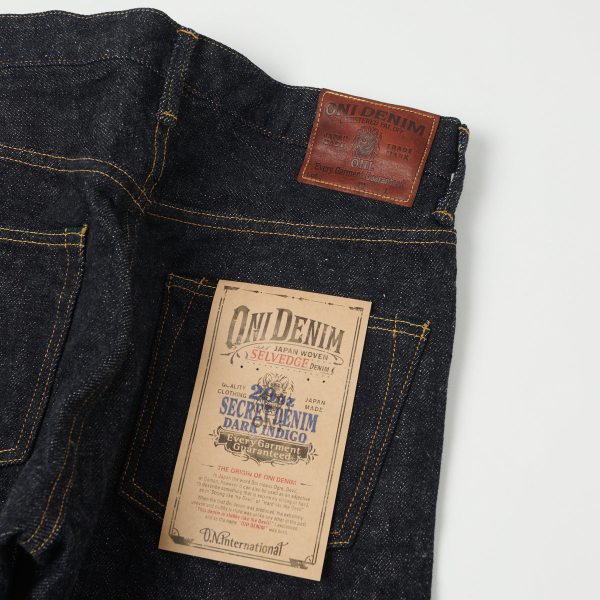 ONI Denim 902-DIZR 20oz 'Dark Indigo Secret Denim' Regular Tapered Jean - One Wash