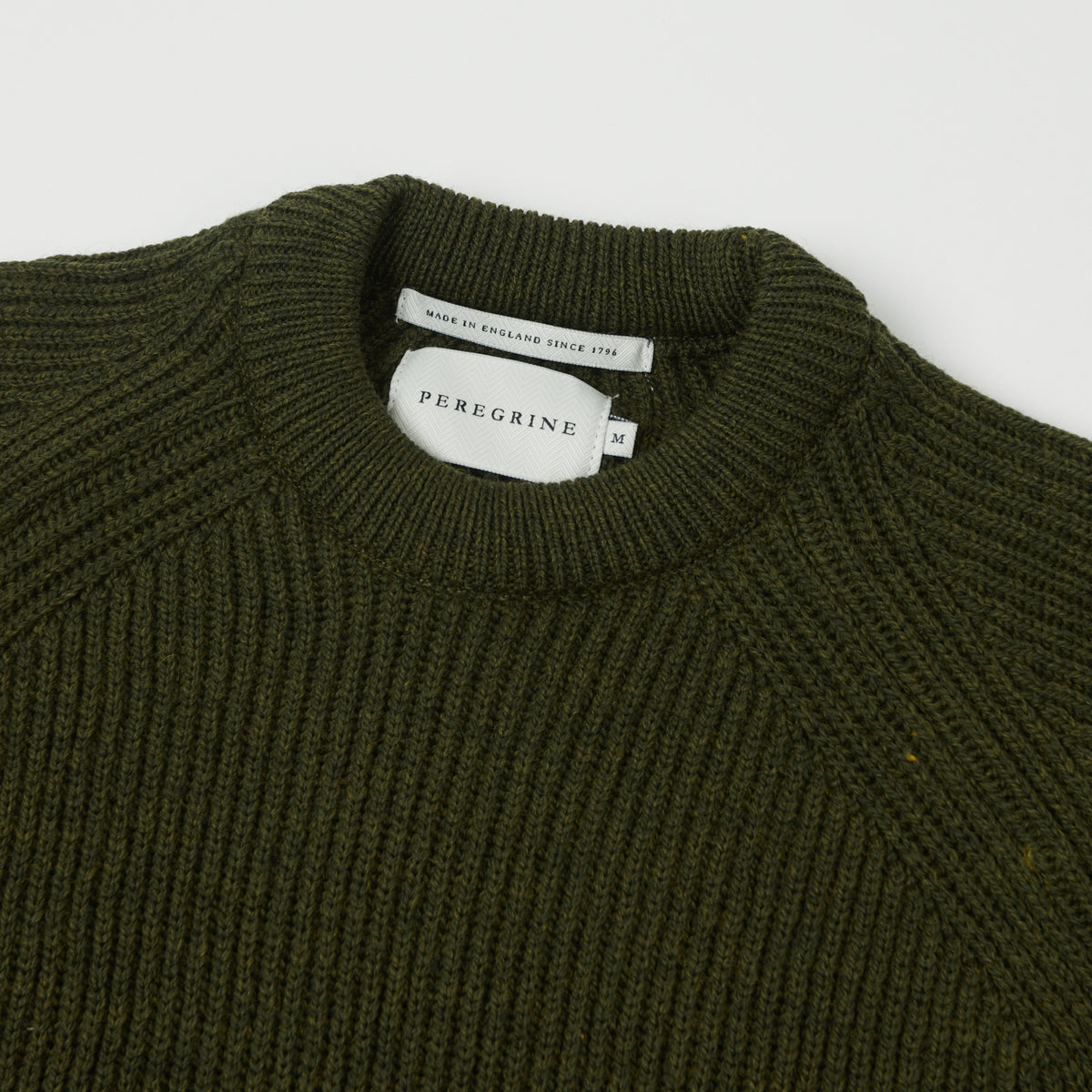 Peregrine Ford Crew Neck Jumper - Olive