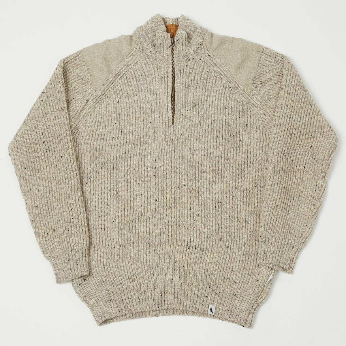Peregrine Foxton Quarter Zip Jumper - Oatmeal